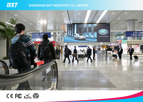 공항을 위한 알루미늄 합금/강철 거인 P4 SMD2121 실내 광고 LED 스크린
