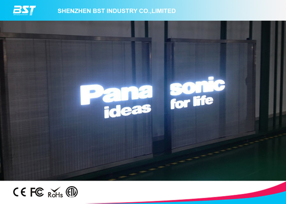 바람 막아 야외 임대 투명한 LED 화면 픽셀 피치 10mm LED 디스플레이