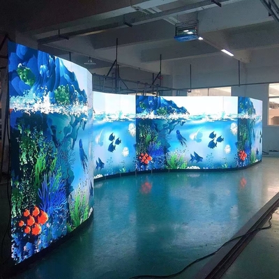 강화된 내구성을 가진 웅덩이 또는 웅덩이 곡선 LED 벽
