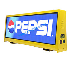 방수 소형 자동차 택시 지붕 광고 LED 디스플레이 960mm X 320mm 택시 상위 LED 화면