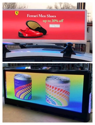 풀 컬러 P2.5 택시 톱 LED 디스플레이 야외 고 밝기 3000nits LED 스크린 낮과 밤