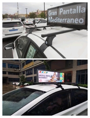 풀 컬러 P2.5 택시 톱 LED 디스플레이 야외 고 밝기 3000nits LED 스크린 낮과 밤