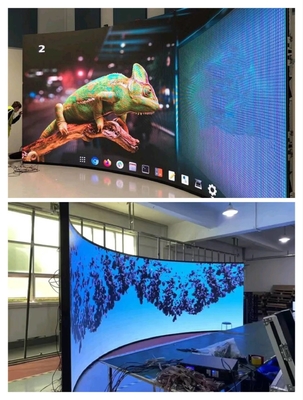 가시성 자석 디자인 유연 LED 디스플레이 P2.5 곡선 광고 LED 화면 컨퍼런스