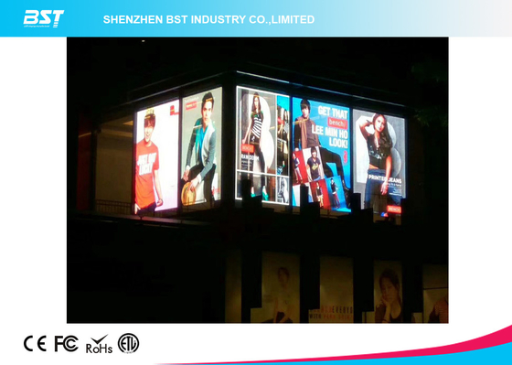 플렉서블 투명 LED 커튼 1 평방미터당 10000 점 1920hz 쇼핑몰용