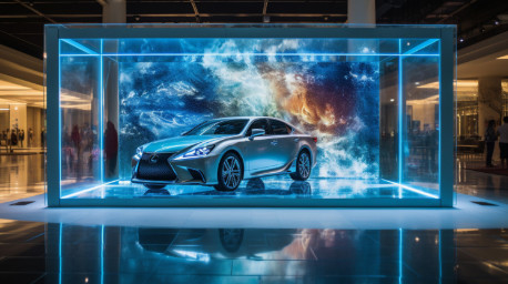 P3.9-7.8 투명한 야외 LED 디스플레이 32,768 px/m2 픽셀 밀도 및 초등 9KG 패널