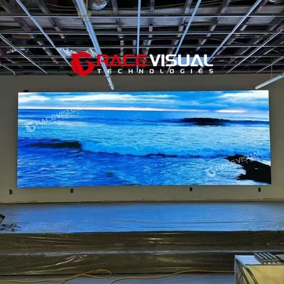 프론트 서비스 640mm X 480mm 벽에 장착 된 실내 디스플레이 P1.25/1.538/1.86/2.5mm 픽셀 피치