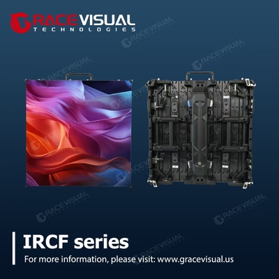 IRCF 시리즈 실내 LED 디스플레이: 극 얇고 가벼운, 7680Hz 고 갱신, 유연한 곡선 패널, 1.9mm 3.9mm 픽셀 피치, 충돌 방지 디자인