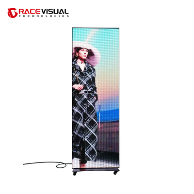 P2.5 바닥 서있는 실내 LED 디스플레이 7680HZ 갱신 속도 LED 포스터 휴대용 디지털 사이니지 스마트 LED 아이포스터