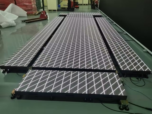 DF 시리즈 LED 바닥 타일 용량 몰입 디스플레이 2.5mm-4.8mm 픽셀 피치 3840Hz 갱신 속도 44kg/m2 실내용에 적합