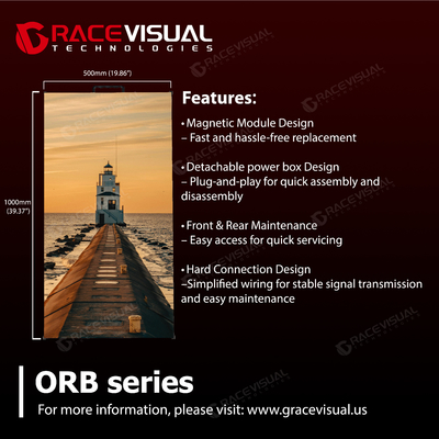 ORB P2.9 고성능 LED 디스플레이 500×1000 mm - 7680 Hz 초유동 갱신 속도와 4500 닛의 놀라운 밝기로 프리미엄 이벤트 & 전시 솔루션