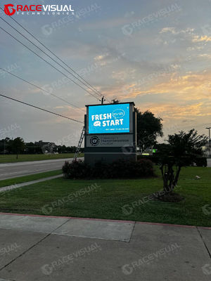 OA 시리즈 P5.7 옥외 LED 전광판 – 에너지 효율적이고 낮은 발열 설계, 전면/후면 서비스 접근 및 벽면 장착